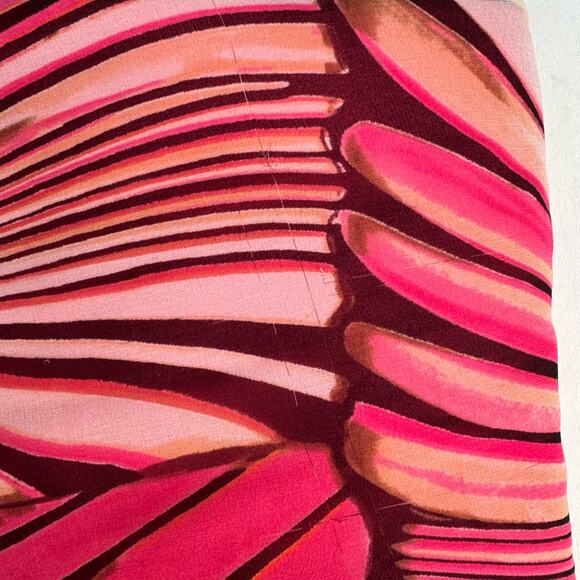 Coldwater Creek 100% Silk Flowy Wrap Bodice Empire Maxi Dress Glam Pink Women 8 - Picture 7 of 10